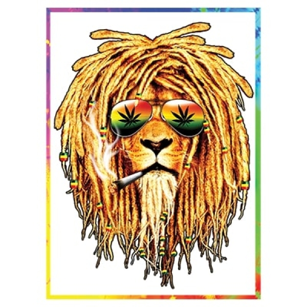 T-Shirt - kurzarm - rasta sunglasses lion